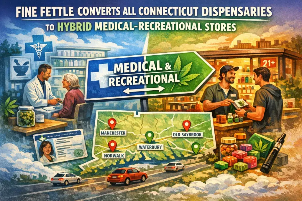 Fine Fettle Converts All Connecticut Dispensaries to Hybrid Medical-Recreational Stores
