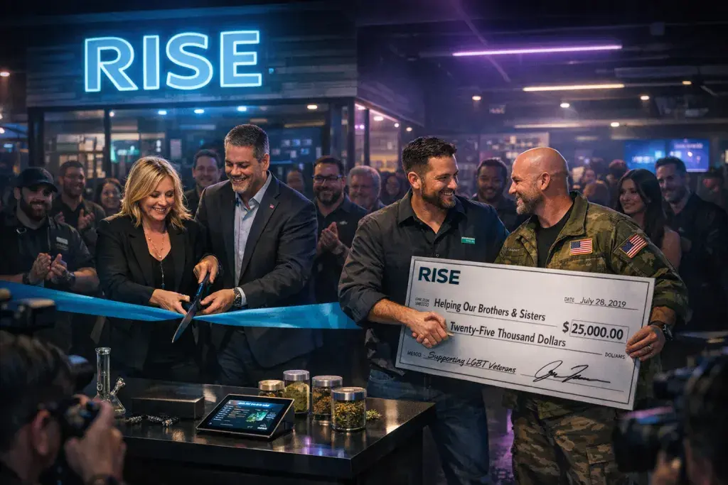 Rise Dispensary Opens Third Reno Location with City Leaders and $25,000 Veterans Donation