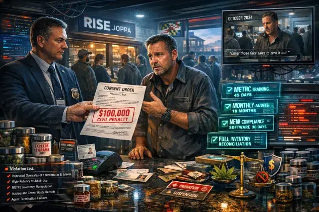 Maryland Cannabis Administration Imposes $100,000 Fine on RISE Joppa for Compliance Failures