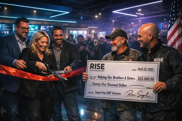 Rise Dispensary Opens Third Reno Location with City Leaders and $25,000 Veterans Donation